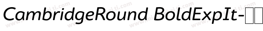 CambridgeRound BoldExpIt字体转换